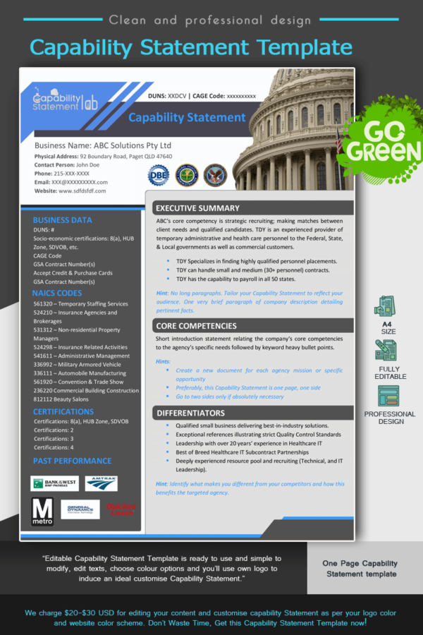 Effective Capability Statement Template_Blue