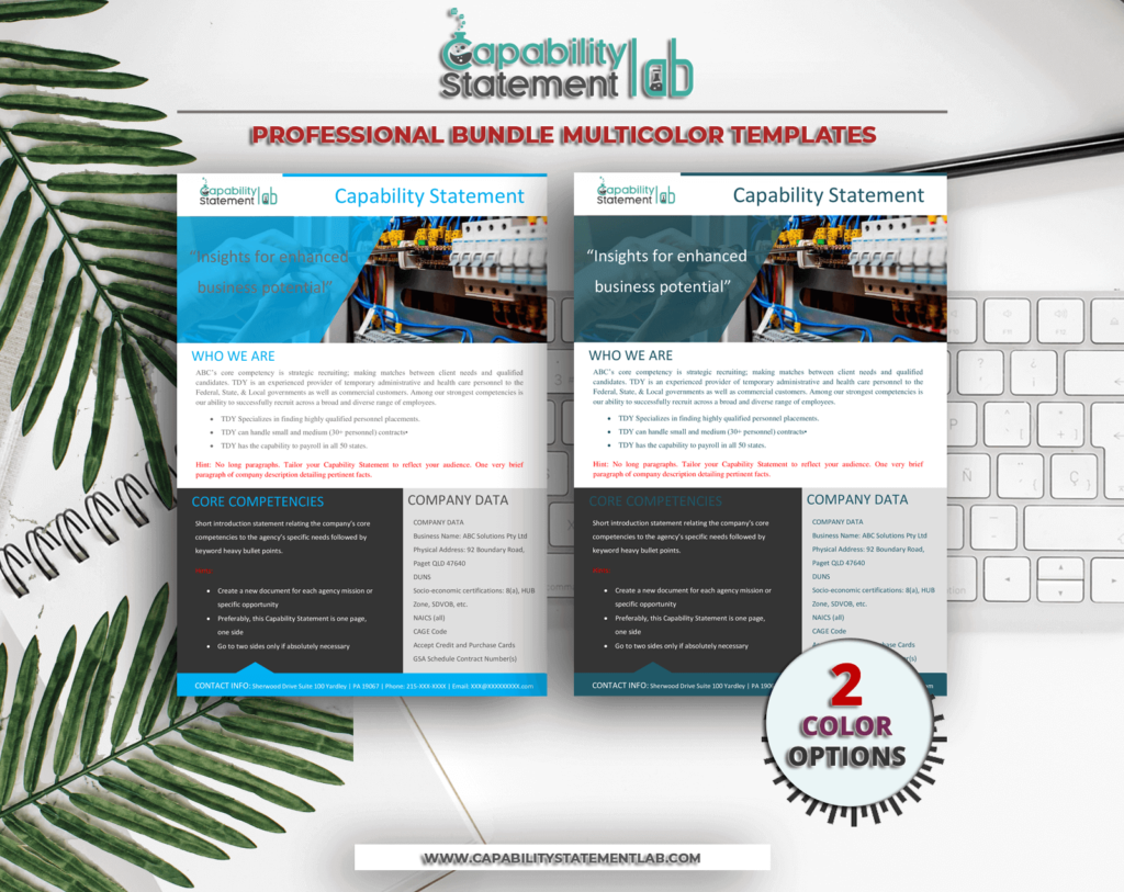 Electrical Capability Statement Template » Capability Statement Lab