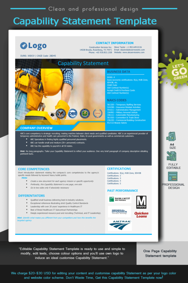 Construction Capability Statement Template 002_Blue