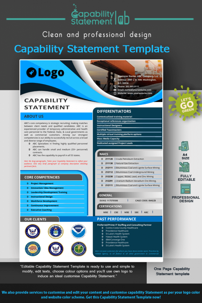 Attractive Capability Statement Template_Blue