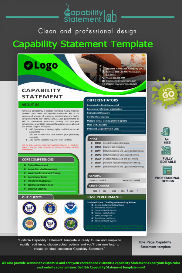 Attractive Capability Statement Template_Green