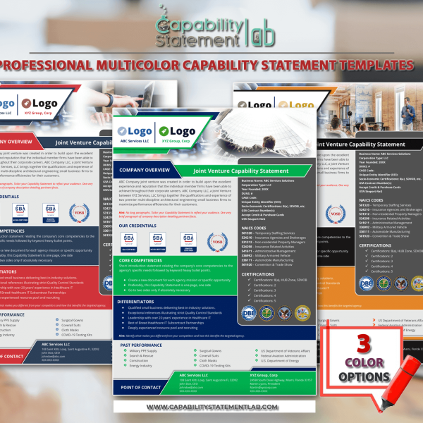 Federal Government Capability Statement » Download MS Word format file