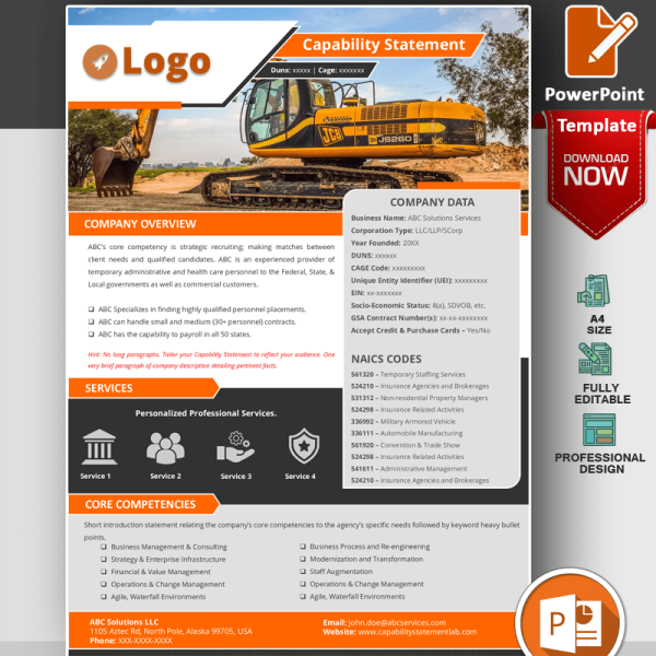 Electrical Capability Statement Template » Capability Statement Lab
