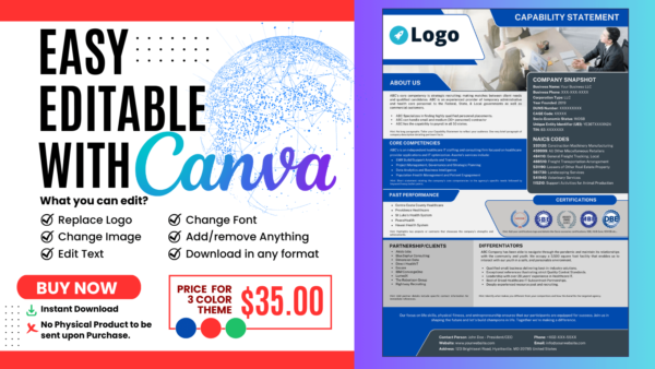 Corporate Canva Capability Statement Template