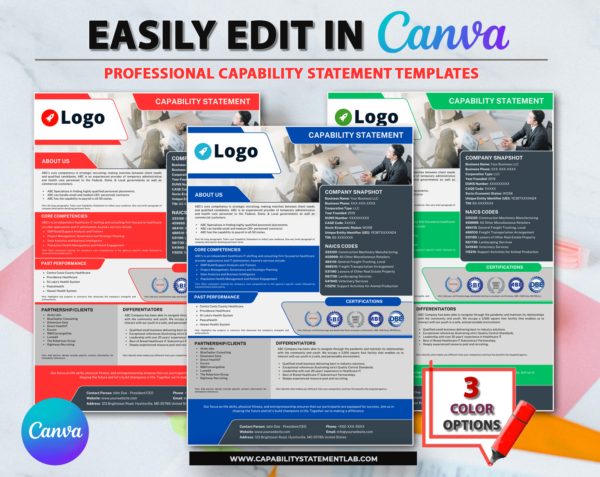 Corporate Canva Capability Statement Template