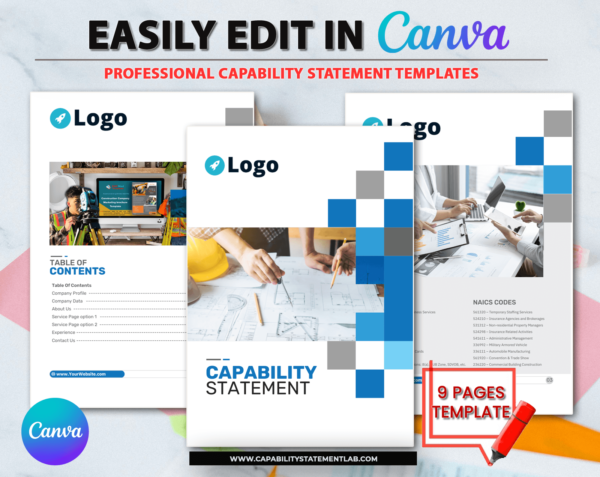 Modern Construction Canva Capability Statement Template